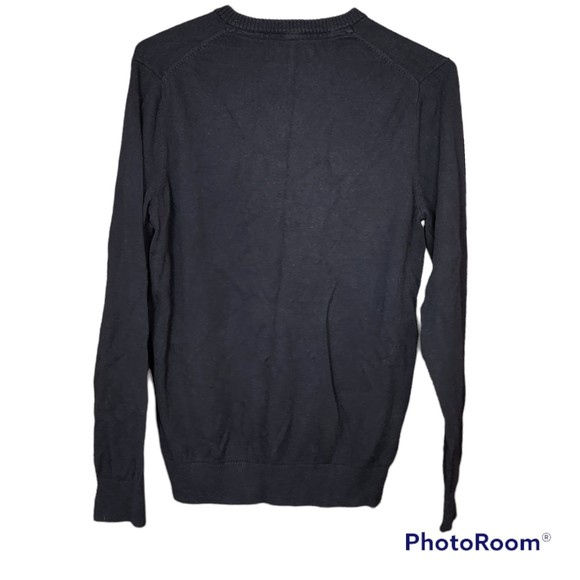 Eddie Bauer Men’s Black Casual Vneck Classic Sweater Size Medium - Picture 4 of 4